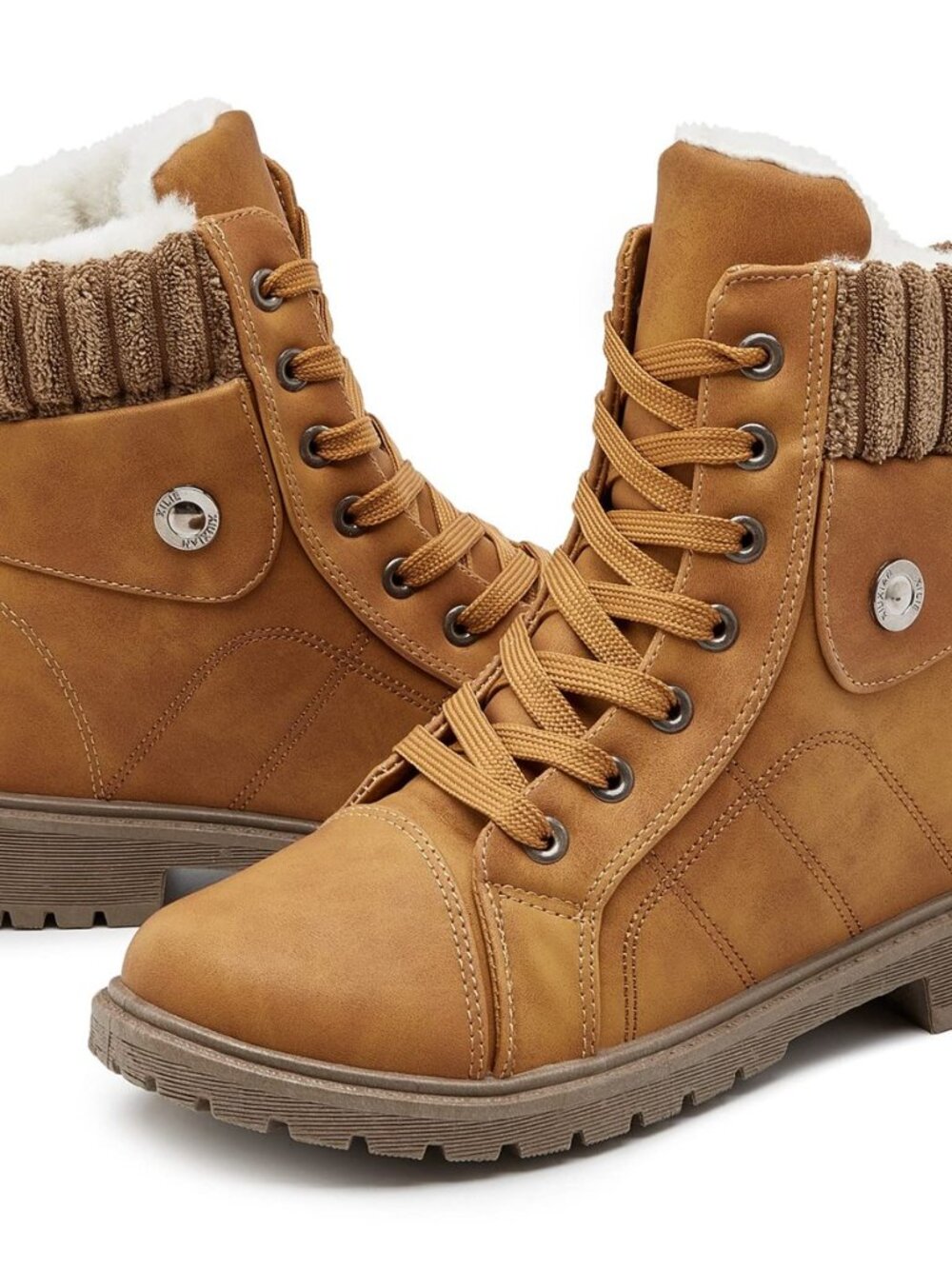 Womens White Ankle Boots for Women Black Winter Combat Boots